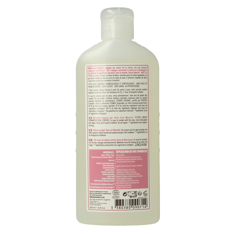 Douce Nature Natur intim intieme wasgel rose bio 250 Milliliter