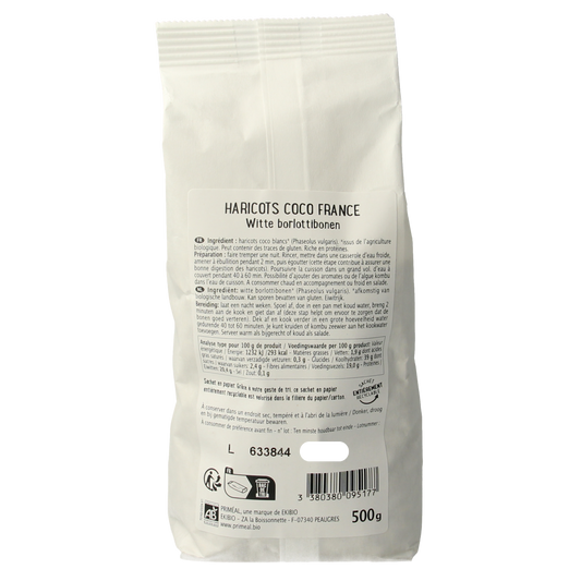 Primeal Kokosbonen uit Frankrijk bio 500 Gram
