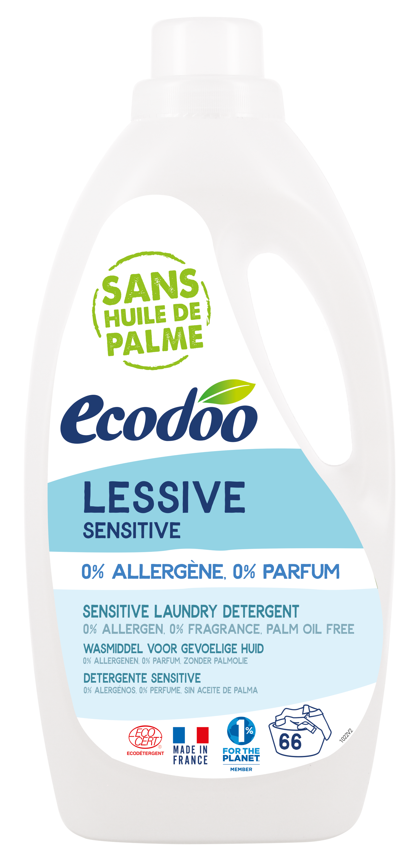 Ecodoo Wasmiddel vloeibaar sensitive 0% bio 2 Liter