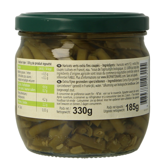 Primeal Haricot verts zonder toegevoegd zout bio 330.00 Gram