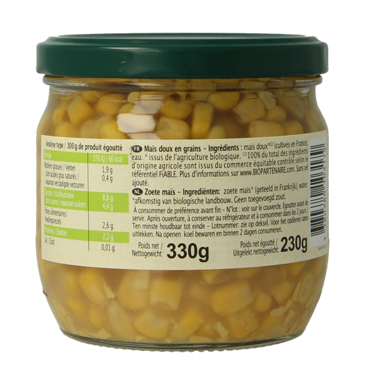 Primeal Zoete mais zonder toegevoegd zout bio 330 Gram