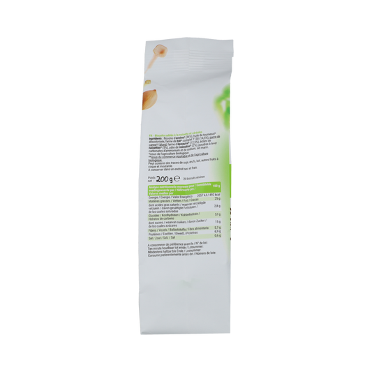 Bisson Zandkoekjes hazelnoot & granen bio 200.00 Gram