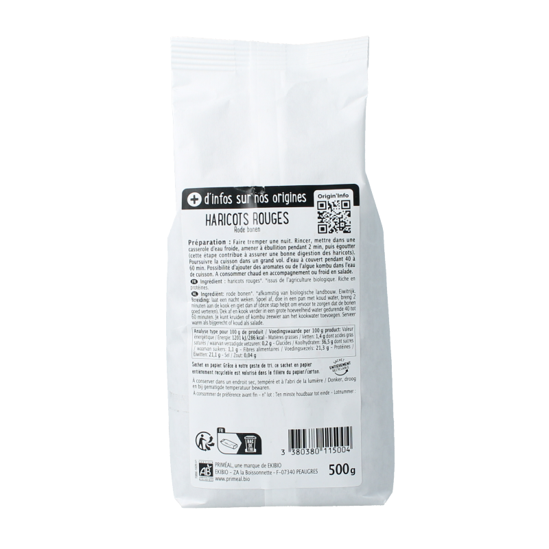 Primeal Rode bonen bio 500.00 Gram