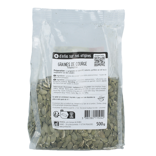 Primeal Pompoenpitten bio 500.00 Gram