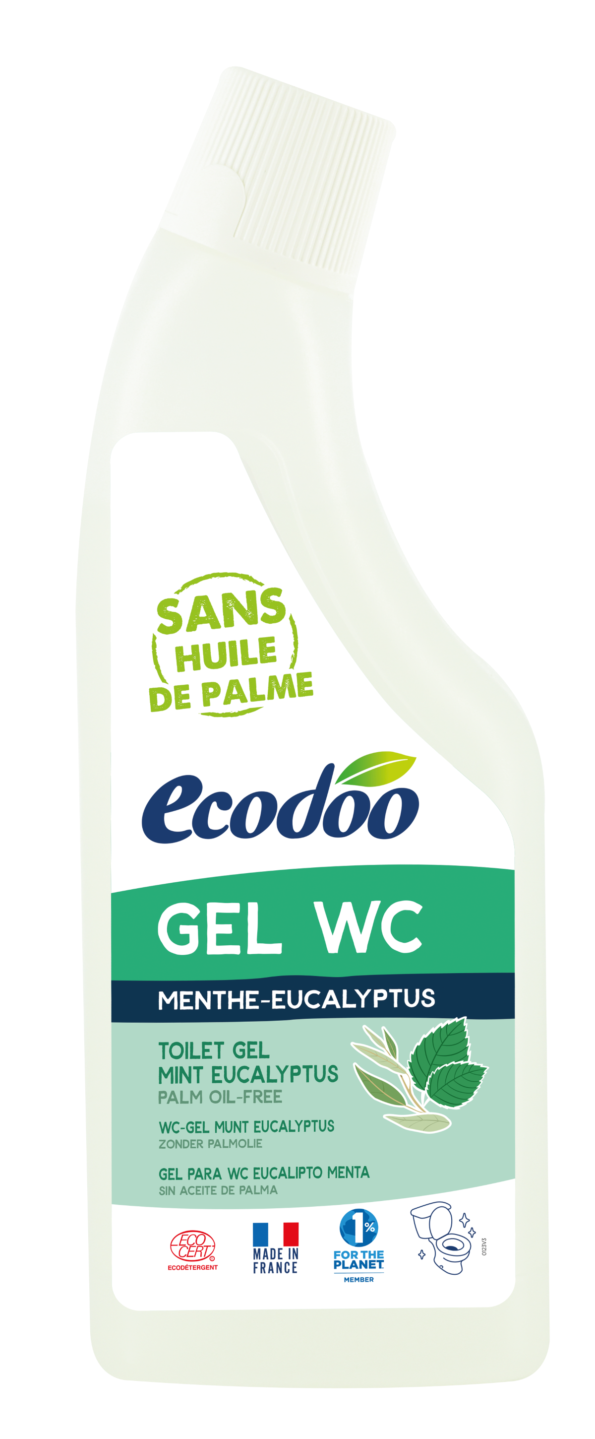 Ecodoo WC gel toiletreiniger munt-eucalyptus 750 Milliliter