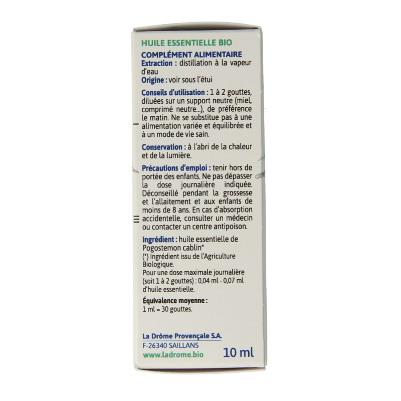 Ladrome Patchouli olie bio 10 Milliliter