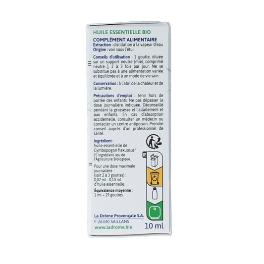 Ladrome Lemongrass olie bio 10 Milliliter
