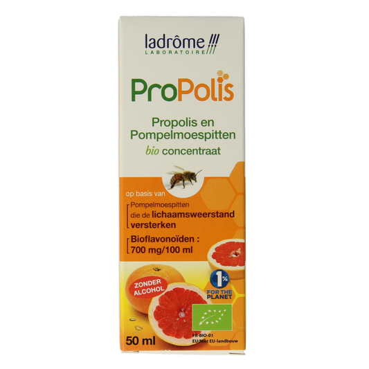 Ladrome Propolis pompelmoes pit concentraat bio 50 Milliliter