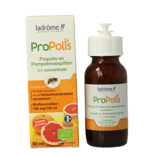 Ladrome Propolis pompelmoes pit concentraat bio 50 Milliliter
