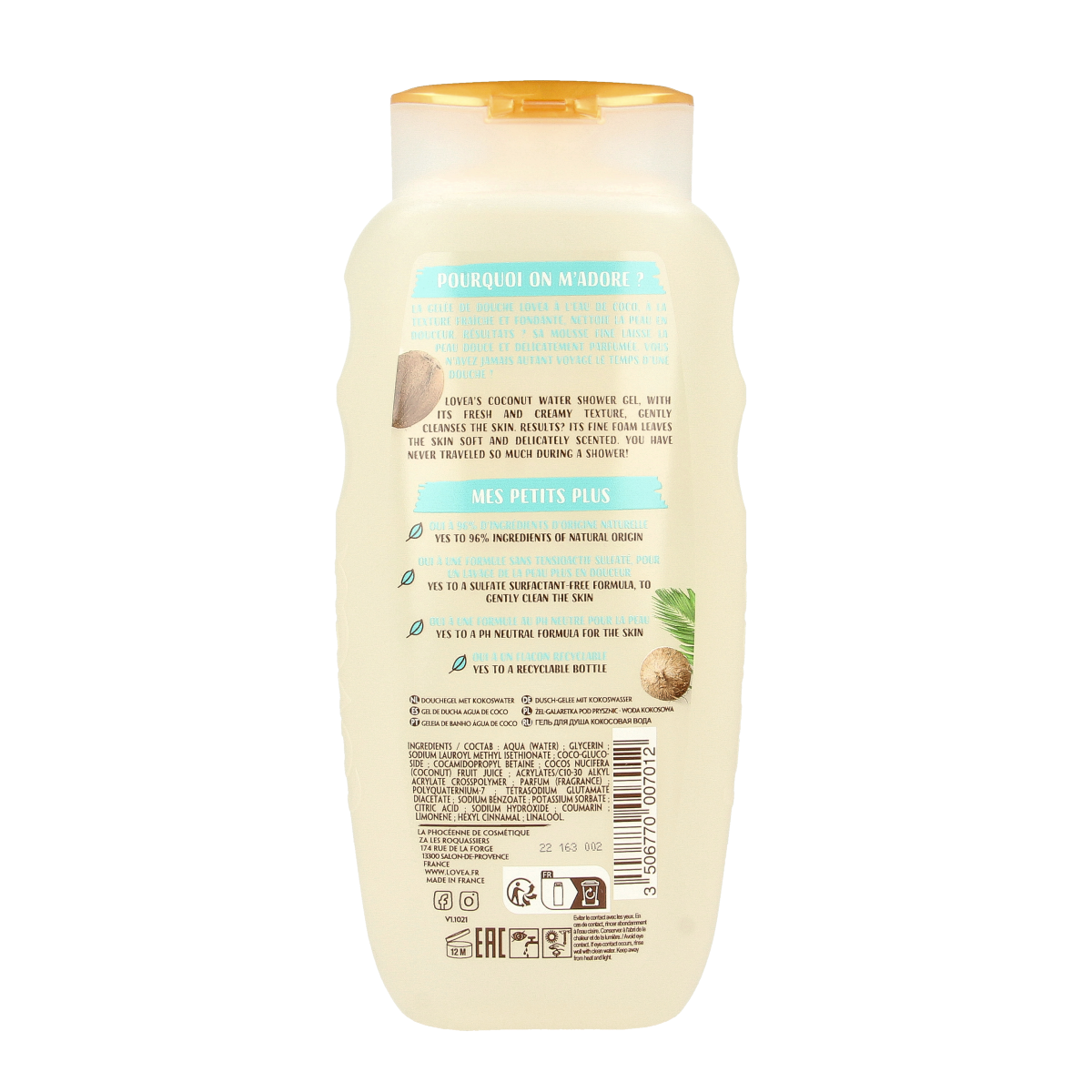 Lovea Showergel coconut water 400 Milliliter