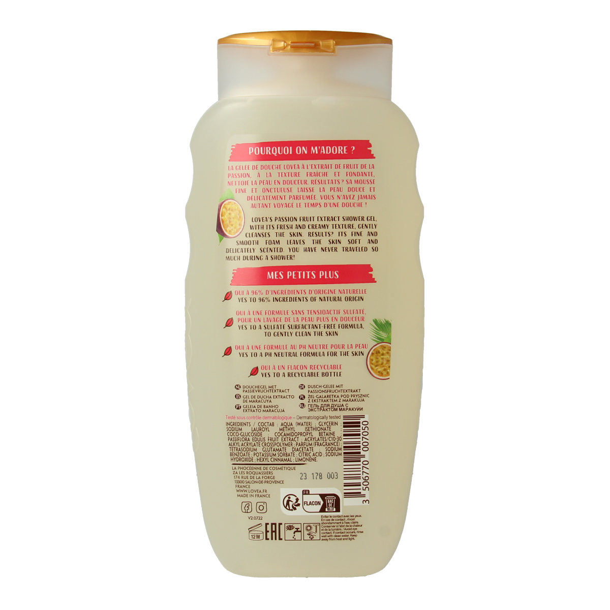 Lovea Showergel passion fruit 400 Milliliter