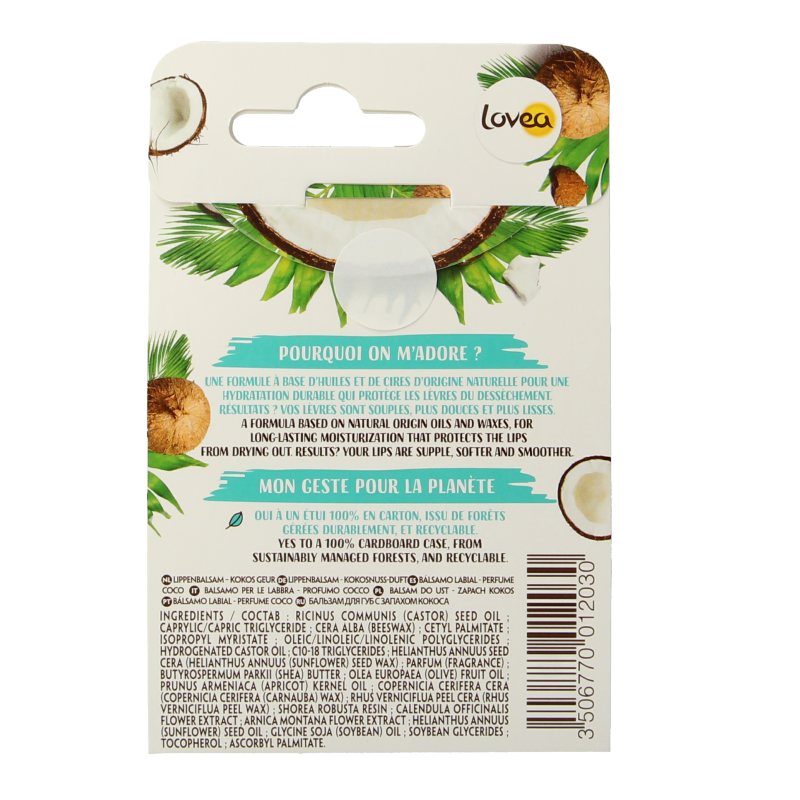 Lovea Lipbalm coconut 4 Gram
