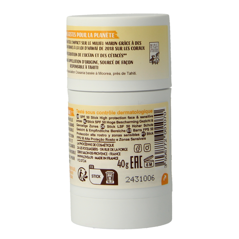 Lovea Face & sensitive areas stick SPF50 40 Gram