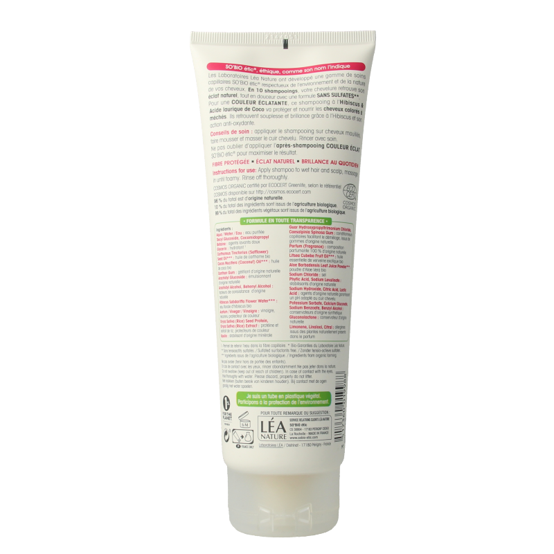 So Bio Etic Shampoo colour & shine hibiscus 250 Milliliter