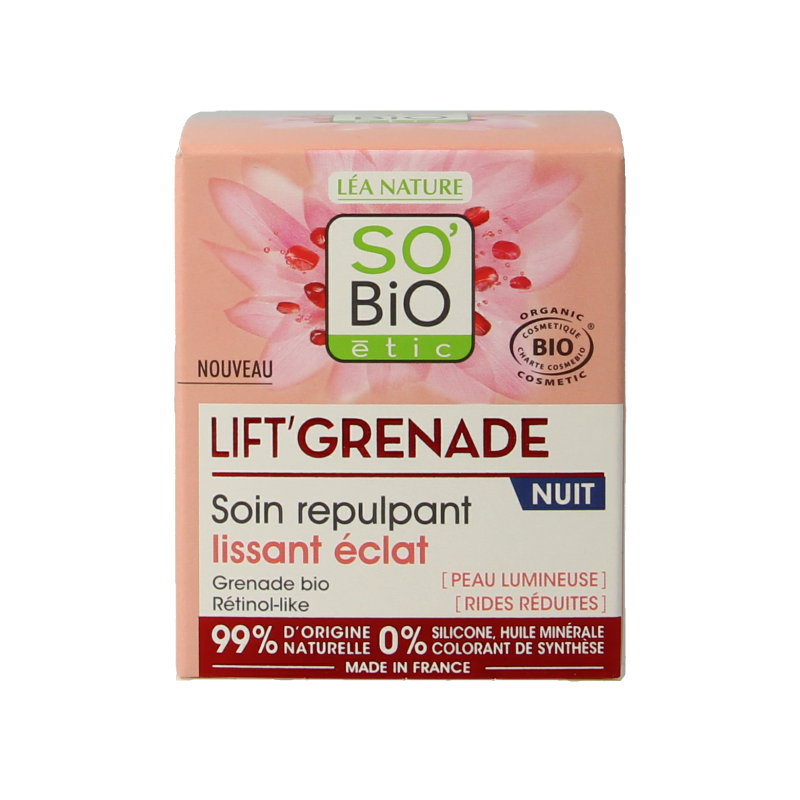 So Bio Etic Lift grenade night cream 50 Milliliter
