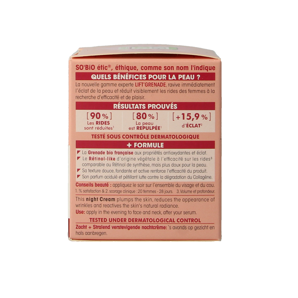 So Bio Etic Lift grenade night cream 50 Milliliter