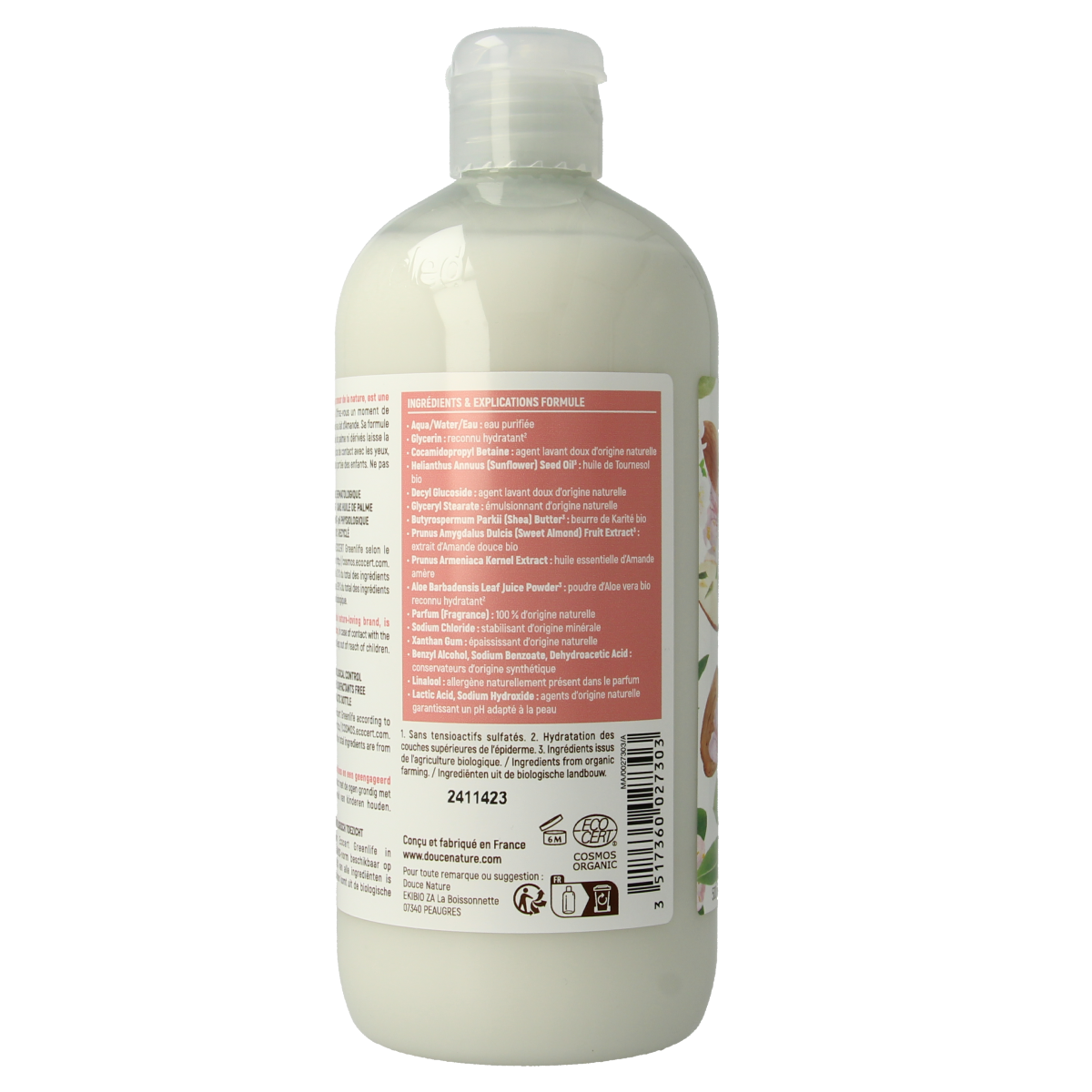 Douce Nature Douchecreme amandelmelk 500.00 Milliliter