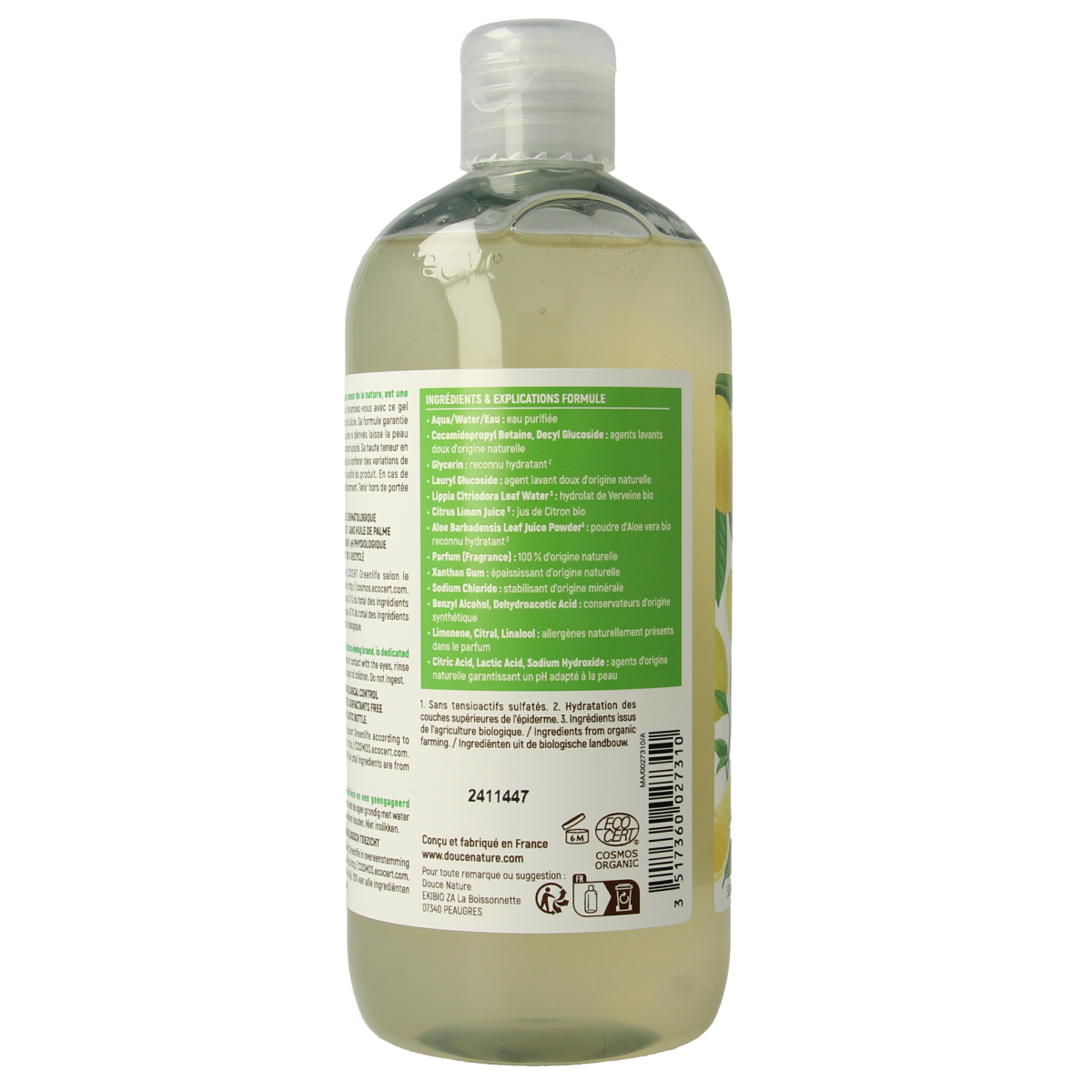 Douce Nature Douchegel Siciliaanse citroen 500.00 Milliliter