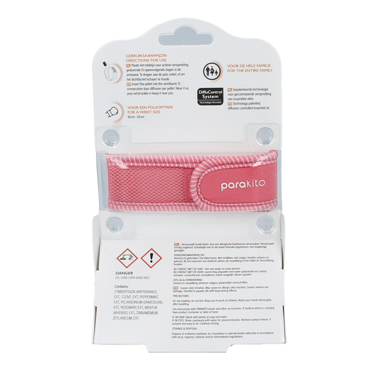 Parakito Anti mug armband volwassenen fuchsia 1 Stuks