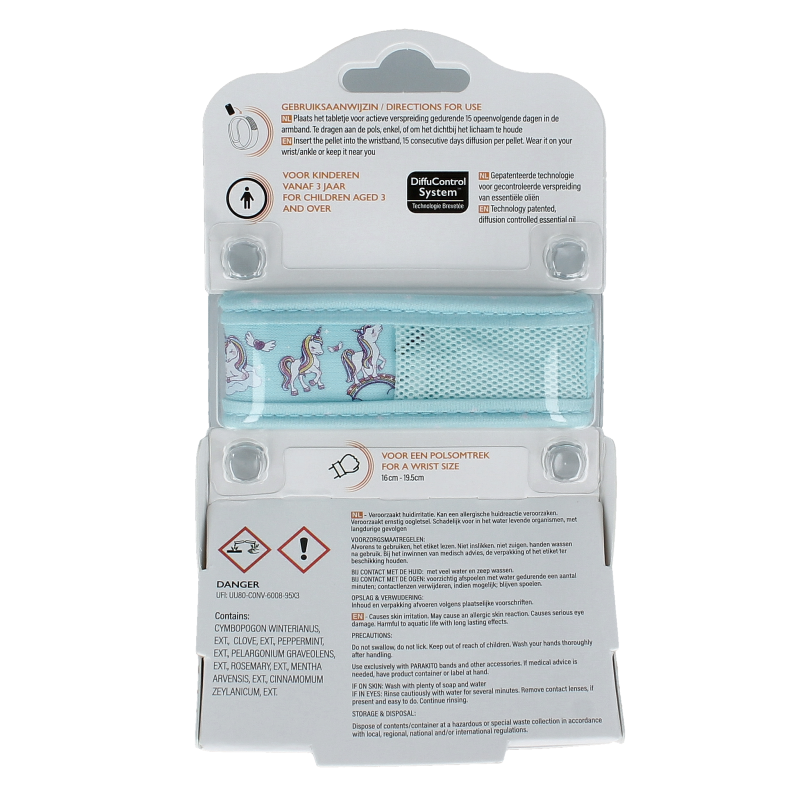 Parakito Anti mug armband junior eenhoorn 1 Stuks