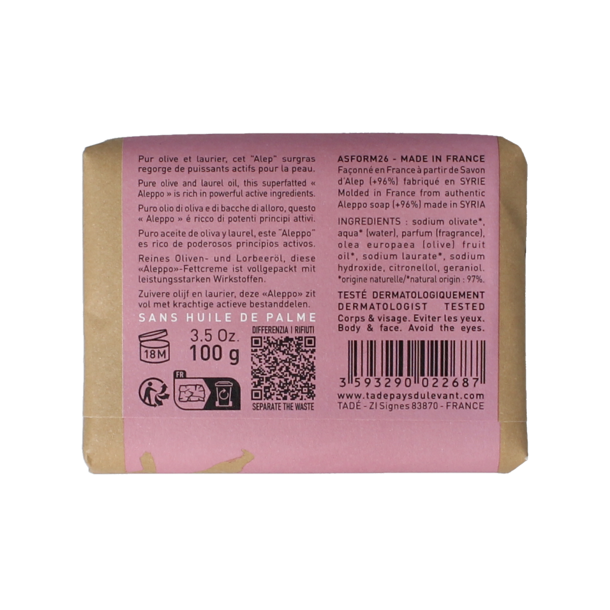 Aleppo Soap Co Rooszeep 100.00 Gram