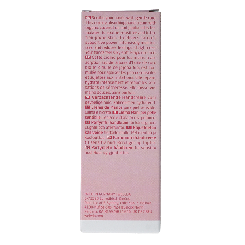 Weleda Verzachtende handcreme parfumvrij 50 Milliliter