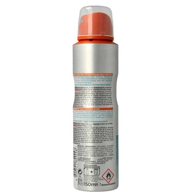 Men Expert Deodorant spray fresh extreme 150 Milliliter