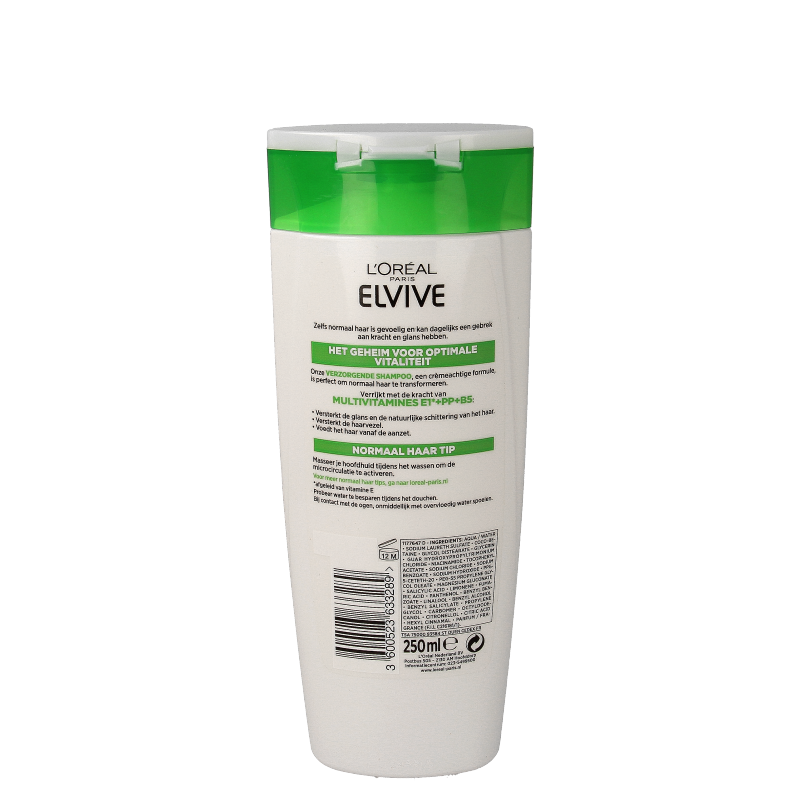 Elvive Shampoo multivit normaal haar 250 Milliliter