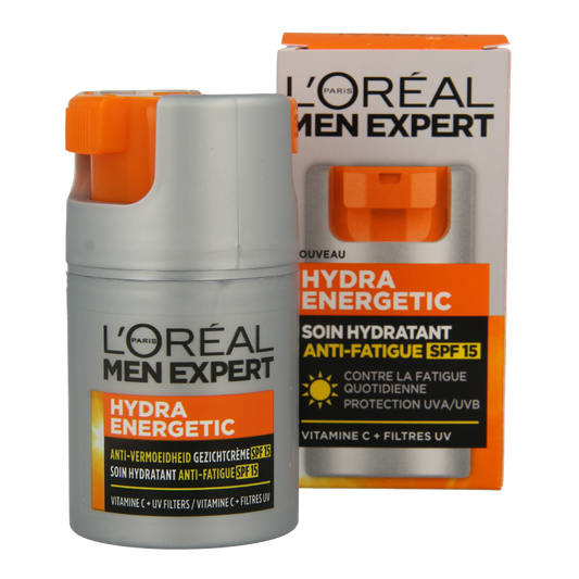 Men Expert Hydra energetic hydraterende gezichtscreme SPF15 50 Milliliter