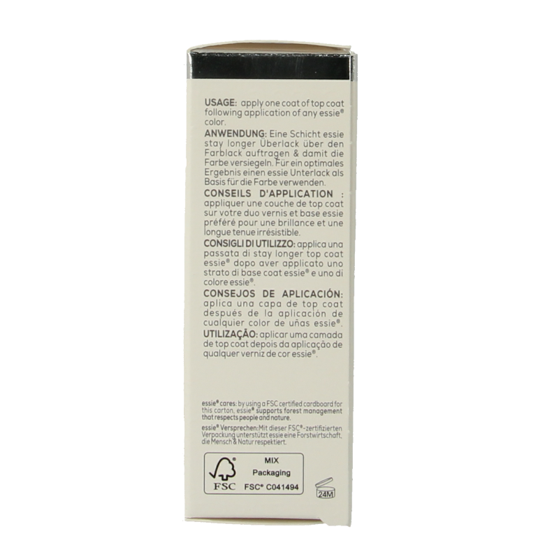 Essie Care top coat stay longer 13.5 Milliliter