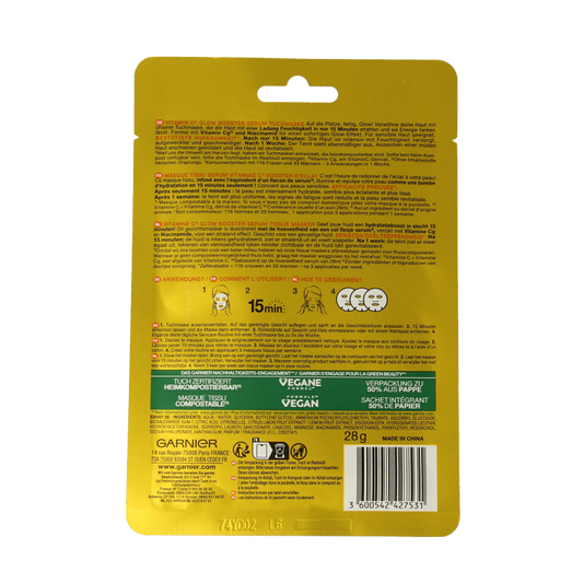 Garnier SkinActive vitamine C sheet mask 28 Gram