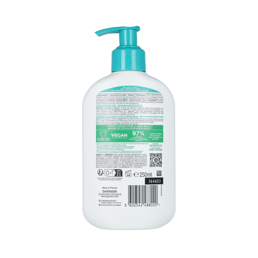Garnier Pureactive hydraterende gezichtsreiniging 250.00 Milliliter