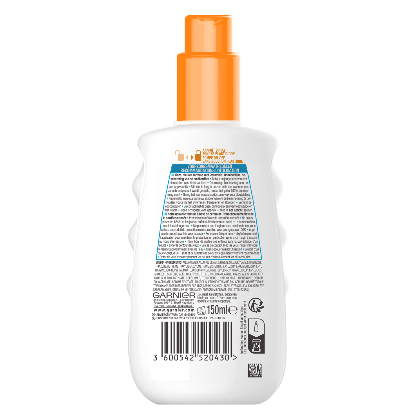 Ambre Solaire Sensitive spray SPF50+ 150 Milliliter