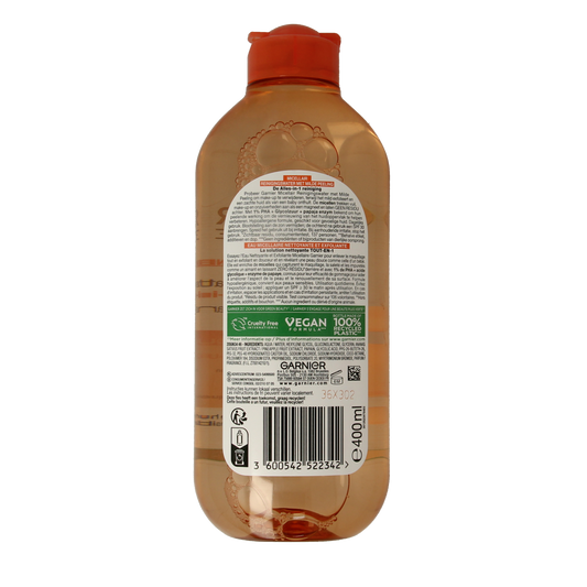 Garnier SkinActive micellair reinigingswater milde peeling 400.00 Milliliter