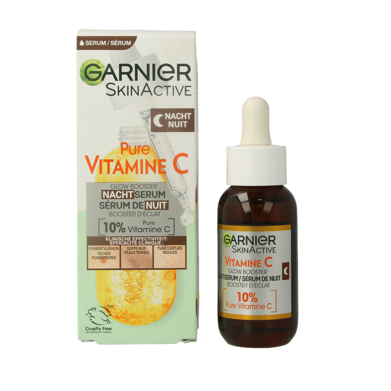 Garnier SkinActive nachtserum vitamine C hyaluronzuur 30 Milliliter