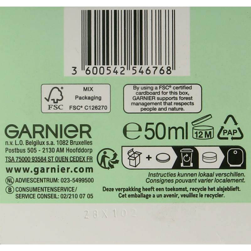 Garnier SkinActive dagcreme hyaluronzuur aloe vera 50 Milliliter