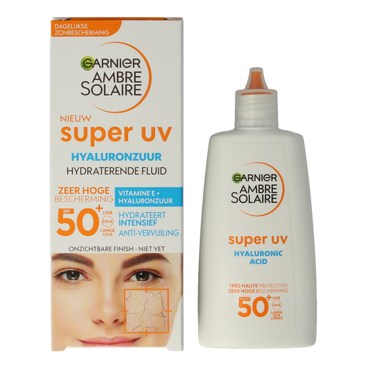 Ambre Solaire Fluid hyaluronzuur super UV SPF50+ 40 Milliliter