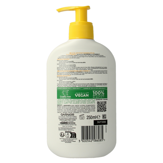 Garnier Skinactive vitc glow reinigingsgel 250 Milliliter