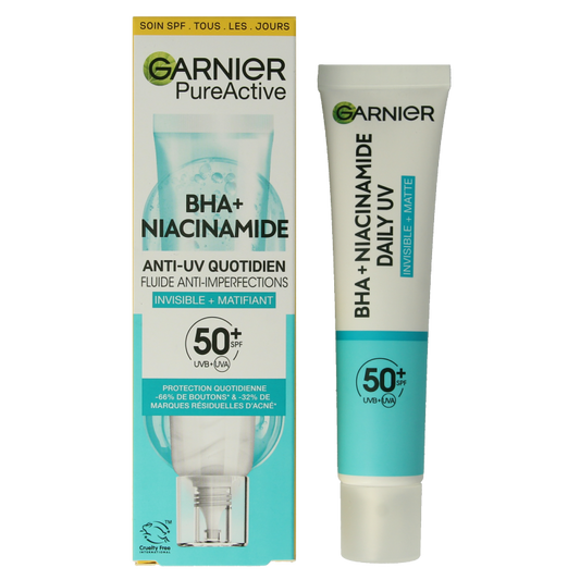 Garnier PureActive BHA+ niacinamide UV fluid SPF50+ 40 Milliliter