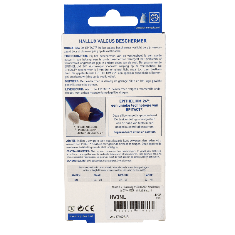 Epitact Hallux valgus knobbel beschermer maat 42/45 1 Stuks