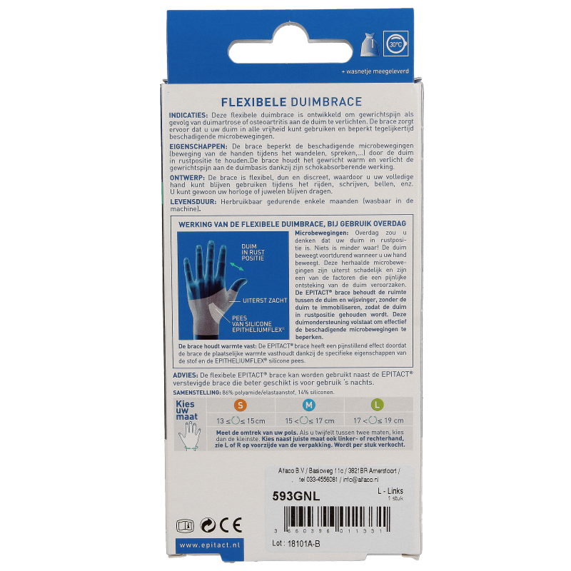 Epitact Duim orthese dag links maat L 1 Stuks