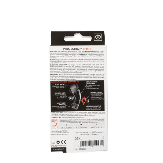 Epitact Knie physiostrap sport maat M 1.00 Stuks