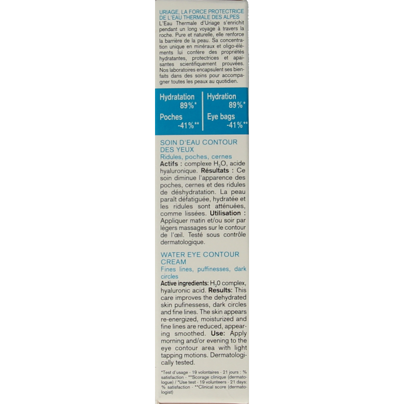 Uriage Mineraal water verzorgende oogcontour 15 Milliliter
