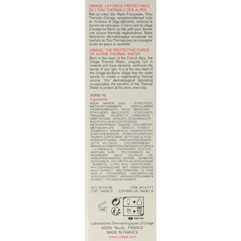 Uriage Roseliane hydraterende & bescherrmende creme SPF30 40 Milliliter