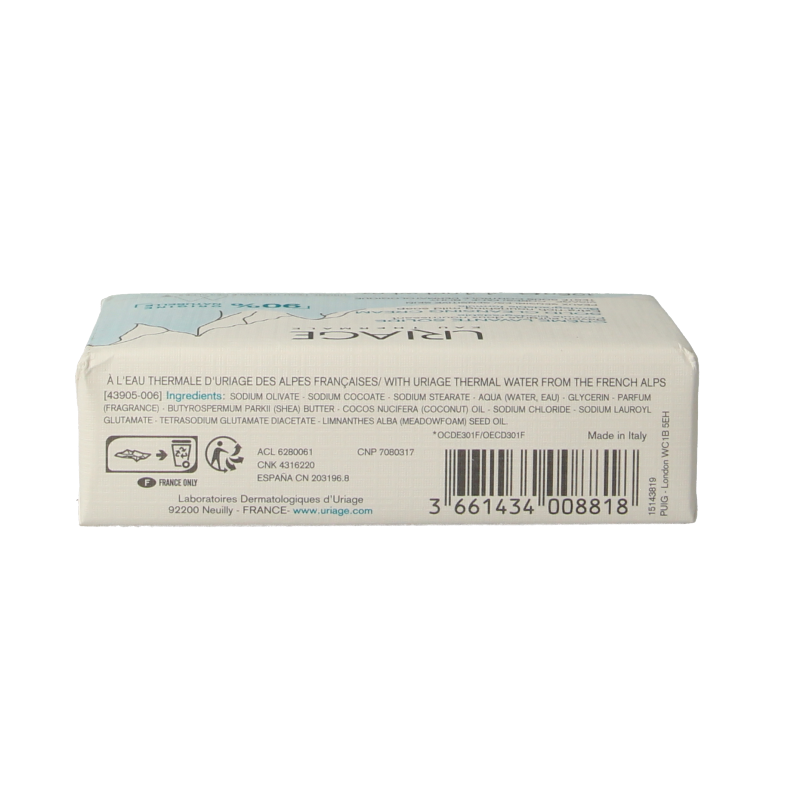 Uriage Thermaal water creme lavante solide 125 Gram