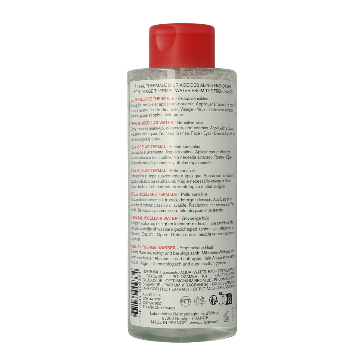 Uriage Thermaal micellairwater gevoelige huid 500.00 Milliliter