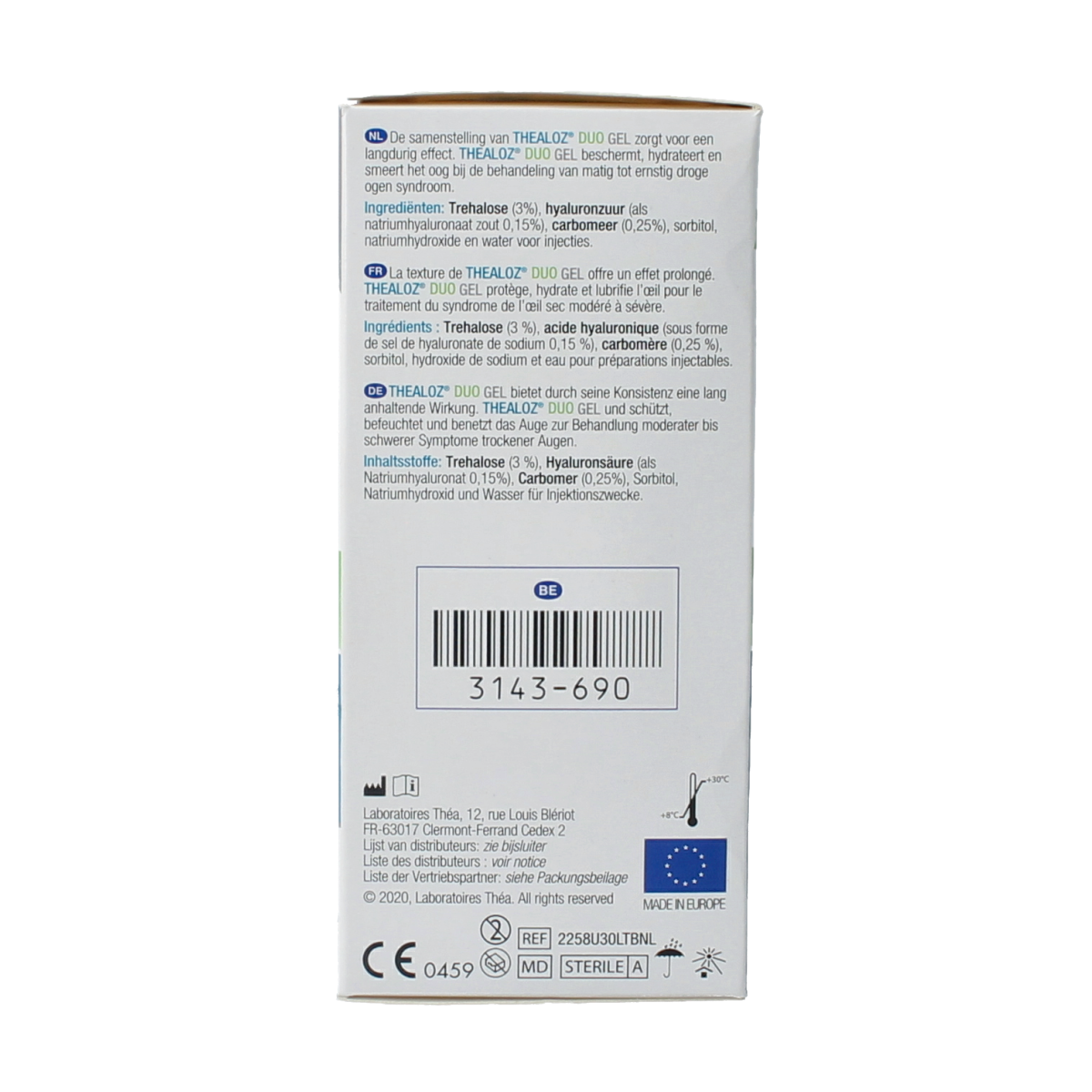 Thealoz Duo gel 0.4 30.00 Stuks