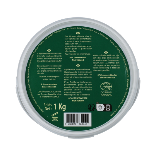 Naturado Groene klei montmorillon emmer 1.00 Kilogram