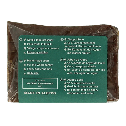 Najel Aleppo Aleppo zeep olijf olie 12% 200.00 Gram