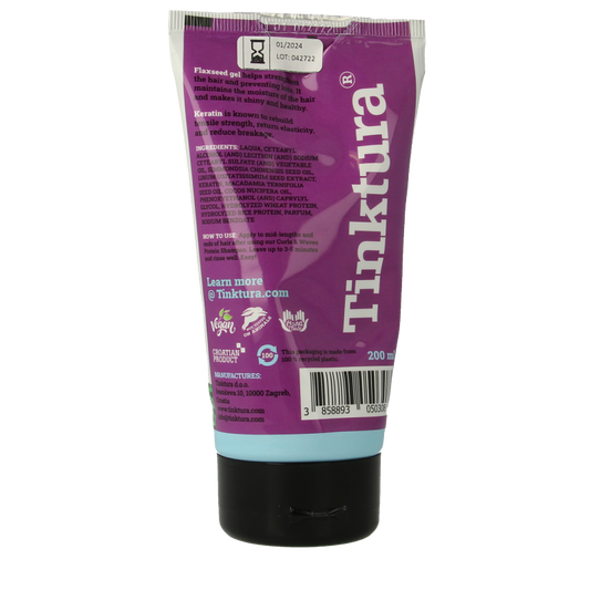 Tinktura Wow curls & waves conditioner keratine flaxseed 200 Milliliter